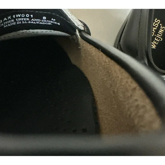 G.H. Bass Weejuns Whitney Shoes Penny Loafers Black White Leather Oxfords 8 M - Picture 7 of 8